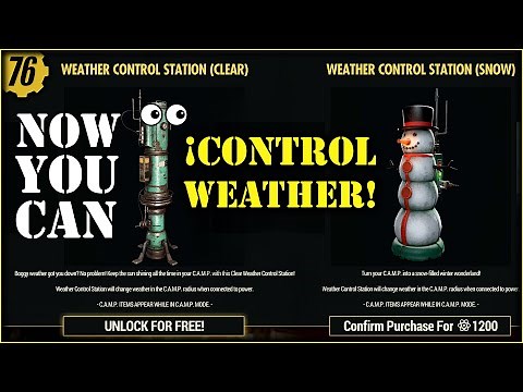 Fallout 76 - New Weather Control Feature is Epic!!! Let it Snow because you paid.