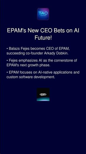 EPAM's New CEO Bets on AI Future!