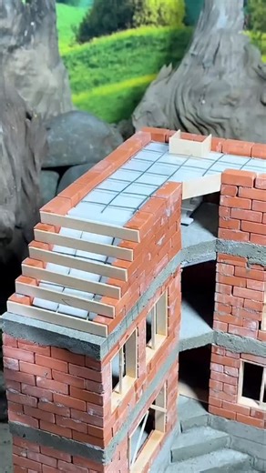 Mini Building on Instagram: "Do you want to own a set of such miniature buildings? #DIY #HouseBuilding #MiniatureModel #Handmade""