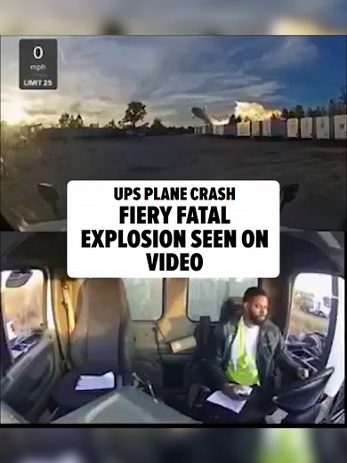 Heartbreaking footage out of Kentucky... a UPS cargo plane erupted into flames seconds after takeoff, killing multiple people onboard. 💔🕊️😔 Full details link in bio! #upsplanecrash
