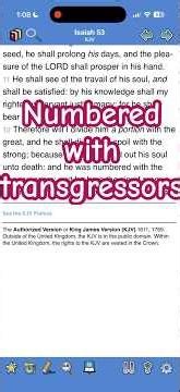 Numbered with transgressors