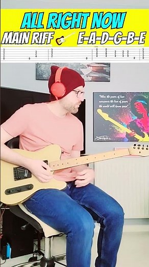 Free - All Right Now (Main Riff) Guitar Lesson | Tab | Tutorial #guitar #tutorial #shorts