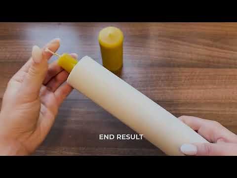 How to make beeswax candles with Lyson silicone molds - step-by-step instructions
