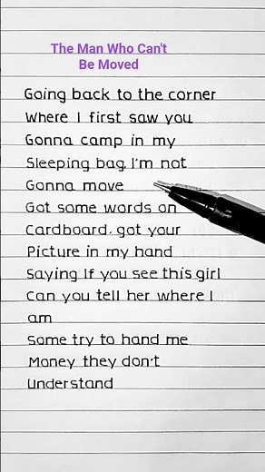 The Script - The Man Who Can't Be Moved (Lyrics)#thescript