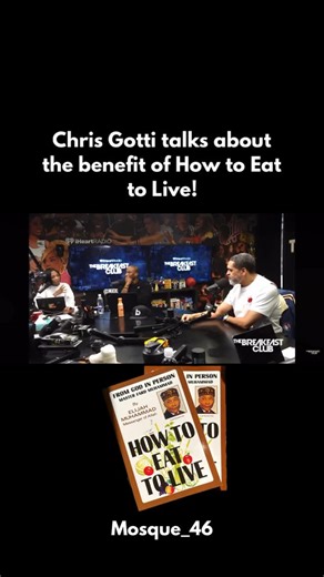 Brother Wilie Muhammad 💫 on Instagram: "Chris Gotti recently mentioned on The Breakfast Club that he’s reading How To Eat To Live by the Most Honorable Elijah Muhammad — a timeless guide to health, discipline, and divine wisdom. Over 60 years later, this book continues to transform lives, proving that the Teachings given by Master Fard Muhammad are not bound by time. 📚🍎 #HowToEatToLive #ElijahMuhammad #NationOfIslam #HealthIsWealth #BreakfastClub #mosque46"