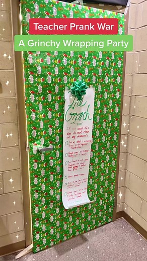 This prank will take DAYS to unwrap. #teacher #classroom #prank #prankwars #makeschoolfunagain #thegrinch #FacebookReelsContest | William Stephenson