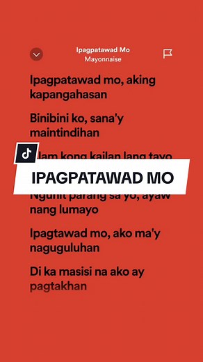 Ipagpatawad Mo🎶by:Mayonnaise #songlyrics #spotify #fypviral