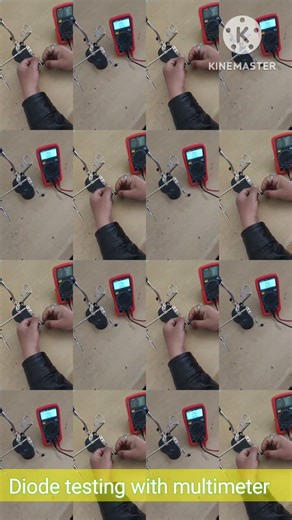 Diode testing with multimeter