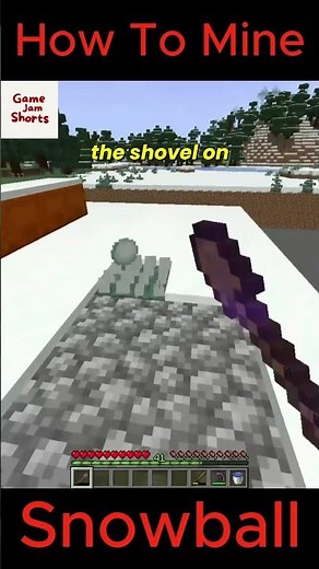How To Mine Snowball #minecraft #shorts