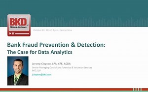 Bank Fraud Prevention & Detection - The Case for Data Analytics