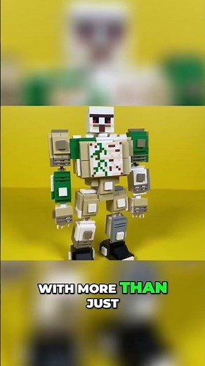 Building EPIC Minecraft Iron Golem Lego! Watch This Transformation! #shorts