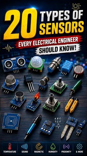 ⚡ 20 Types of Sensors Every Electrical Engineer Should Know!🔥 #ElectricalTechTalks #Sensors