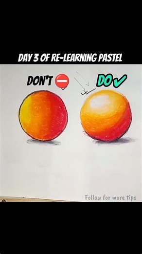 Day 3 of Re-learning Pastel | Light & Shadow Basics 🌗🖍️ | How to Make drawings look realistic |