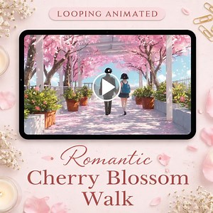 Anime Cherry Blossom Loop Video | Romantic Walk Seamless Background (MP4) - Etsy Canada