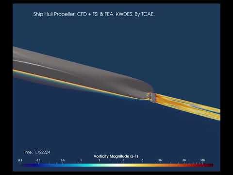 Ship Propeller CFD Simulation | Marine Hydrodynamics with TCAE (CFD + FEA + FSI)