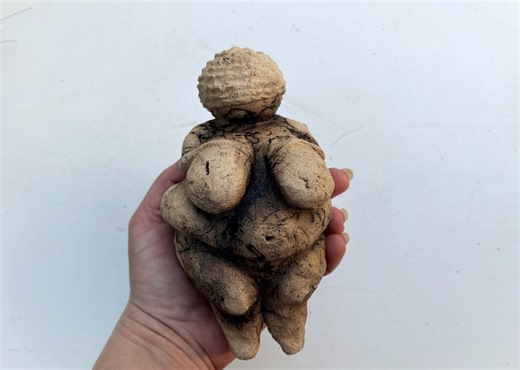 Venus of Willendorf - Paleolithic Goddess. Primordial Goddess Ceramic Sculpture. Great Mother Figure. Pachamama Statue. Horse Hair Raku! - Etsy