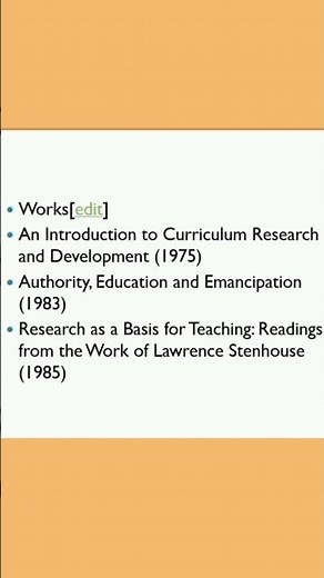 Lawrence Stenhouse and Reflective Practice