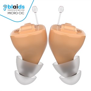 BlaidsX Micro Programmable CIC Hearing Aids for Adults with Mobile App Hearing Test & Noise Cancellation, Invisible Hearing Aids for Seniors with Bluetooth, 48 DSP Channels | USA-Made Multi Core