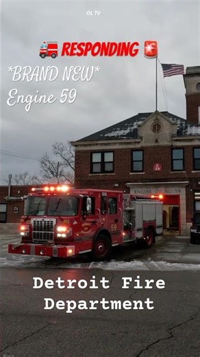 Responding: Detroit Fire Department, *NEW* Engine 59 - Lights & Sirens - 2025
