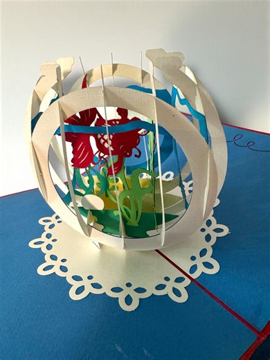 Love in a Fish Bowl Pop up Card - Etsy