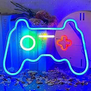 Neon Gaming Sign LED Neon Signs Neon Light LED Signs for Bedroom Wall Game Shaped Neon Signs for Game Room Accessories and Decor
