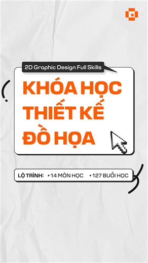 CHƯƠNG TRÌNH HỌC THIẾT KẾ ĐỒ HỌA - 2D GRAPHIC DESIGN ---------------------- 📚 Với lộ trình học toàn diện: 14 buổi học, 127 buổi học. Bạn sẽ được: 🔸Thành thạo các công cụ thiết kế: Ai, Pts, Id, Ae 🔸Phát triển tư duy thẩm mỹ: • Tư duy thiết kế • Typography • Thiết kế bao bì & kỹ thuật in ấn • Brand Identity Design & Advertising Design 🔸Là designer giỏi không thể thiếu kỹ năng mềm, với khóa học bạn sẽ được phát triển: kỹ năng làm việc nhóm, tư duy sáng tạo, portfolio,... 🔸 Để trở thành Designe