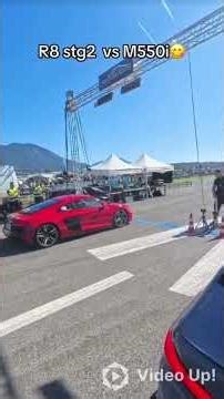 BMW M550i vs Audi R8 stage 2. #streetrace