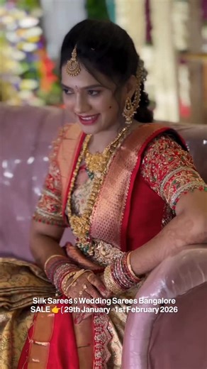 Wedding Silk Sarees Bangalore Kanchipuram Hyderabad on Instagram: "Wedding silk sarees Bangalore, Kanchipuram silk sarees, Kanchi pattu sarees Hyderabad, Kanjivaram saree Shop 𝗔𝗱𝗱𝗿𝗲𝘀𝘀 : Kanchi Designers Silks, 146, 6th c main road, 4th block, jayanagar, Bangalore 560011📱 9398316837 𝗕𝗮𝗻𝗴𝗮𝗹𝗼𝗿𝗲 𝗦𝗮𝗹𝗲 𝗗𝗮𝘁𝗲𝘀 : (29th January - 1st February 2026) 𝗦𝗮𝗹𝗲 𝗢𝗳𝗳𝗲𝗿𝘀 : Biggest offers will be updated soon Mua @rena_makeup_artist 🌻 𝗙𝗼𝗿 𝗼𝗻𝗹𝗶𝗻𝗲 𝘀𝗵𝗼𝗽𝗽𝗶𝗻𝗴 :- 𝗽𝗹𝗲