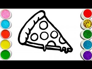 Pizza Drawing For Kids and Toddlers | how to draw pizza | step by step drawing for kids