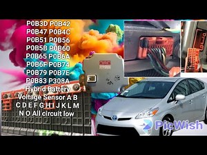 P0B3D P0B42 P0B47 P0B4C Hybrid Battery Voltage Sensor A B C D E F G H I J K L M N O All circuit low