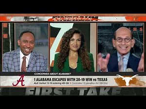 Reacting to Alabama escaping with a win vs. Texas in Week 2 | First Take