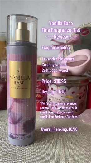 Vanilla Ease Fine Fragrance Mist Review