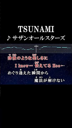 見つめ合うと素直にお喋りできない #カラオケ #歌詞 #tsunami #サザンオールスターズ #onvocal #本人ボーカル #2000