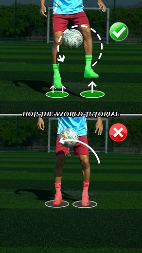 HOP THE WORLD TUTORIAL ⚽️. #football #footballskills #soccer #hoptheworld @highlight | Vikash Hwbm