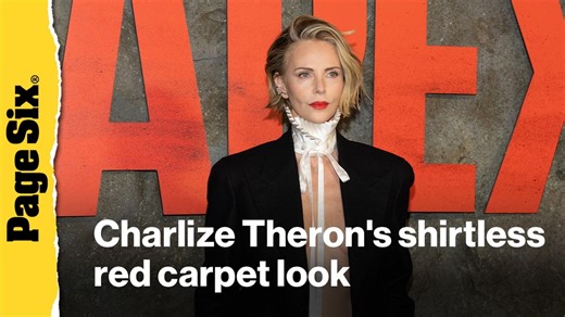 Charlize Theron stuns in shirtless look at ‘Apex’ red carpet premiere