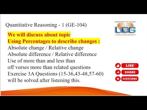 absolute change, relative change, Absolute difference and Relative differece