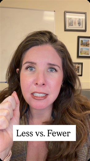 Kerry | Legal Writing & Creative Writing Tips on Instagram: "How to use less and fewer correctly. #lawyer #writer #communication #communicationskills #lawyersofinstagram"