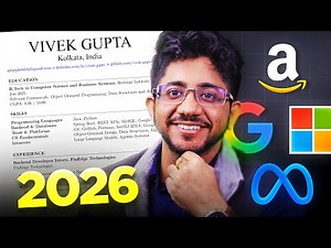 10X MORE Resume Shortlists In 2026 With THIS | ATS Resume Builder For Freshers | Vivek Gupta