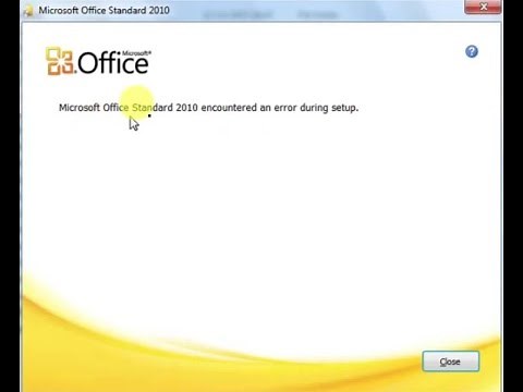 How To Fix Microsoft Office 2010,2013 Encountered An Error During Setup. #microsoftoffice