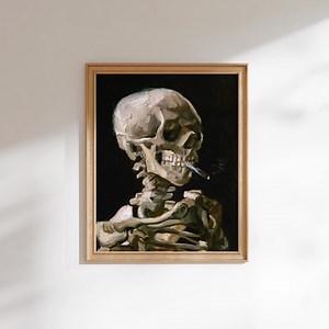 Vincent Van Gogh Print: Skeleton With Burning Cigarette (premium Giclée Art Print of Classic Painting) Wall Art Home Decor Available Framed - Etsy