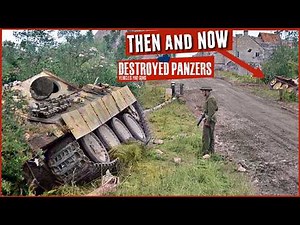 Amazing rare footage of Destroyed Wrecks and Panzer Then and Now