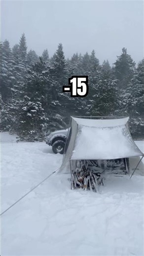 SNOW CAMPING IN -15 DEGREES