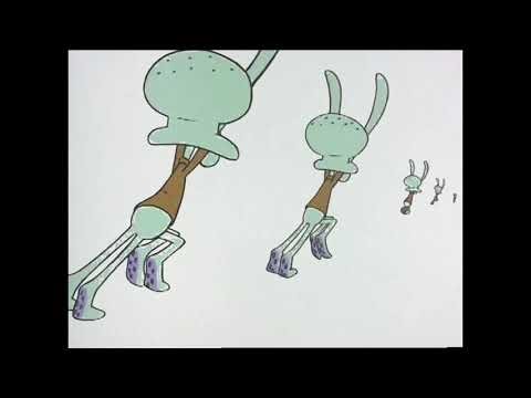 Clones of 5 Squidward Running in the Void for 10 Minutes
