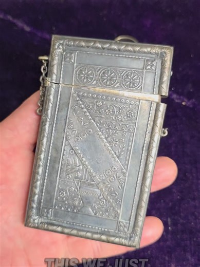here a nice example of a victorian calling card case which was worn on a chatelaine belt clasp. #antique #victorian #chatelaine #jewelry #fyp