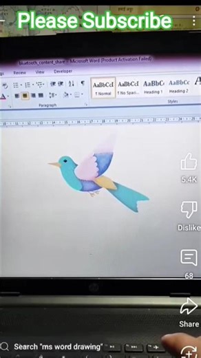 How to insert bird in ms word