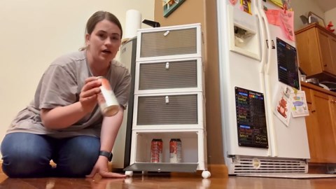 Storage Bins with Lids,4 Tier Stackable Storage Bins with Drawers,4 Pack Collapsible Plastic Storage Boxes with Wheel-1 Lid,23QT Foldable Containers for Closet Living Room Bedroom Office.