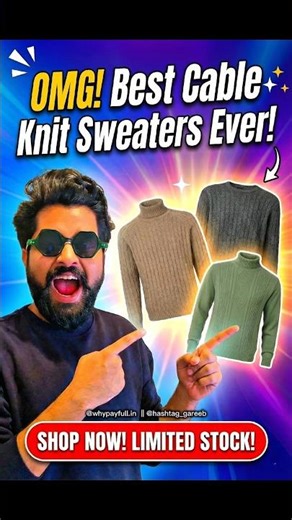 OMG! Best Cable Knit Sweaters Ever! #myntrafinds