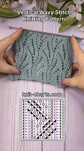 59K views · 589 reactions | https://knit-charts.com/knitting-stitch-patterns/item/vertical-wavy-stitch-knitting-pattern-51.html Vertical Wavy Stitch Knitting Pattern #wavystitchknitting #knittingpatern #knitting | Free Knitting Patterns | Facebook