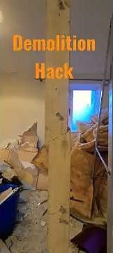 DIY - Removing wooden stud walls the EASY way!! #carpentry #hack