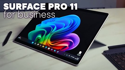 微软Surface Pro 11商用版深度评测：英特尔酷睿Ultra性能碾压骁龙？续航屏幕双突破！